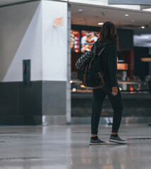 people walking in airport