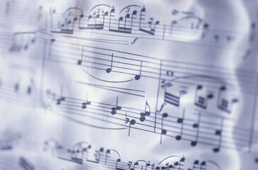 Close-up of sheet music