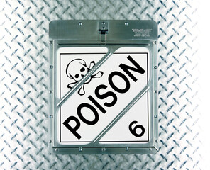 Close-up of a poison sign