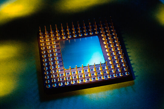 Close-up of a computer chip