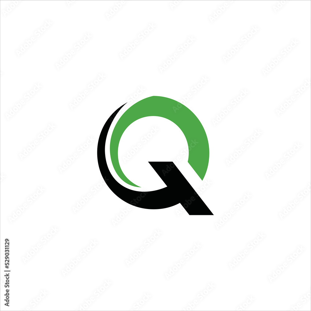 Wall mural letter q t logo vector template