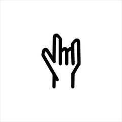 finger logo vector metal template