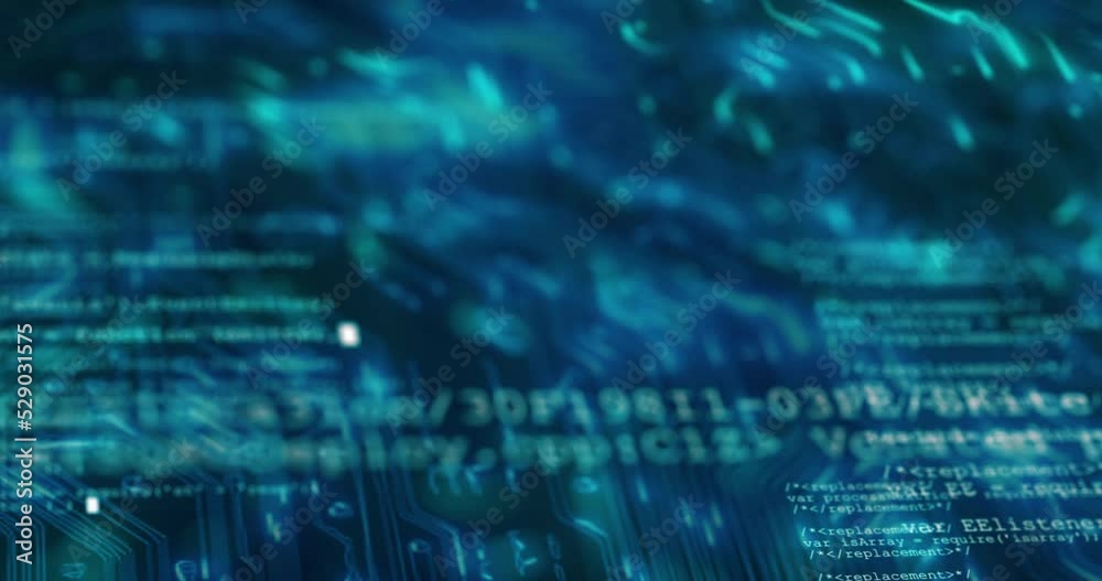 Aufkleber Data, analytics and innovation in technology to process information in digital code with ai online. Cyber security, futuristic software and computer research for protection of big data for business.