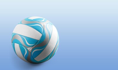 A ball Football compact size and foam core on the background