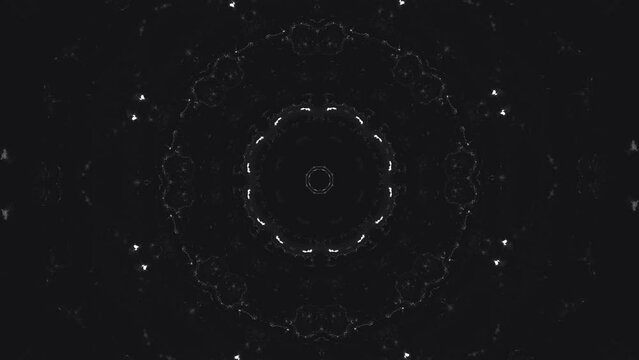Mandala Psychedelic Bizzare Combination. Moving seamless kaleidoscope. 