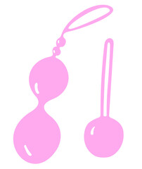 Vector set of vaginal balls, great design for any purpose.
