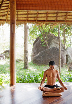 Man Practicing Pranayama, Koh Samui, Thailand.