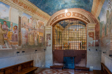 Fototapeta na wymiar Santa Maria degli Angeli on the path of San Francesco. Assisi
