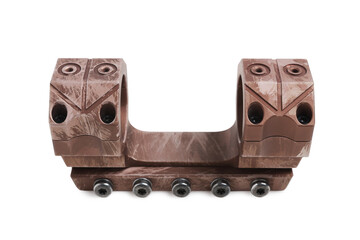 Quick disconnect sniper cantilever scope mount isolated on white