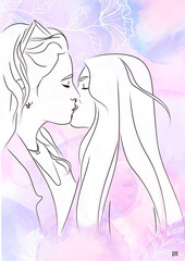 couple LGTBI kissing