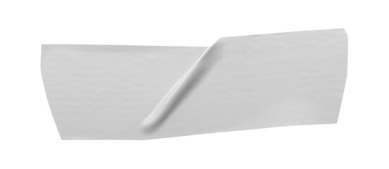Piece of grey insulating tape isolated on white, top view