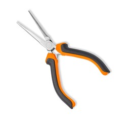 Obraz premium Long nose pliers isolated on white. Tool.
