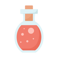 Potion bottle. Bottle of poison for Halloween design.