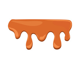 liquid caramel isolated