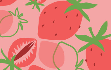 seamless pattern with STRAWBERRY