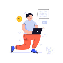 A flat illustrative vector of artificial intelligence