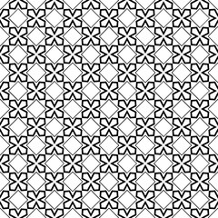 Black and white seamless pattern texture. Greyscale ornamental graphic design. Mosaic ornaments. Pattern template. Vector illustration. EPS10.