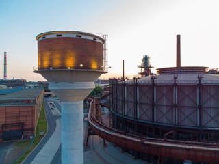 Industrial buildings of water tank and gas storage