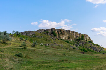 Wild rocky and mountainous nature of Eastern Europe. Landscape background
