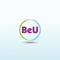 letter BEU vector logo design