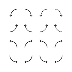 Arrow icon, direction icons set sign and symbol vector design