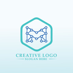 Tech Company in Investment letter M logo