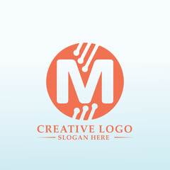 Tech Company in Investment letter M logo