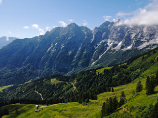 Obraz premium Berge Österreich/Deutschland (Rossfeld Panorama Strasse)
