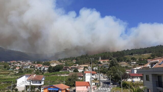 Incendio forestal en Galicia
