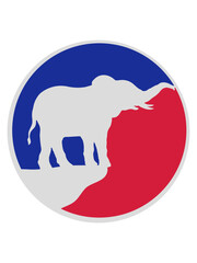 Elefant Silhouette Klippe Mond 