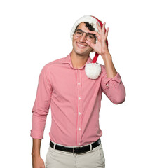 Smart young man at Christmas