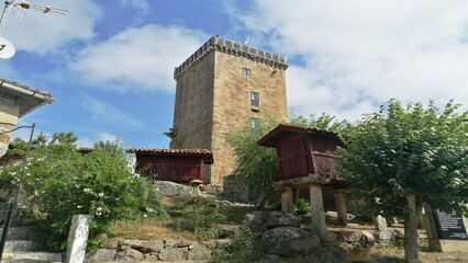 Fototapeta na wymiar Castillo de Villanueva de los Infantes en Ourense, Galicia