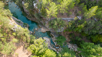 Naklejka na ściany i meble magnificent canyons with wonderful nature from the hidden paradises of antalya