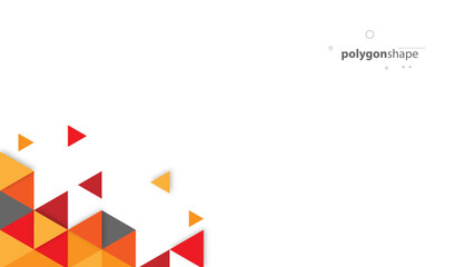 Abstract Modern Background with POlygon Triangle Red Orange Gradient Color