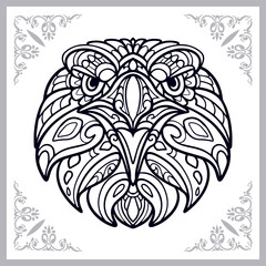 Eagle zentangle arts isolated on white background