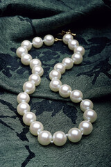 Close-up of a pearl necklace