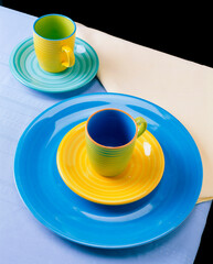 Two cups and saucers