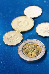 Close-up of Hong Kong dollars