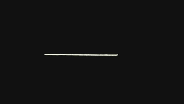 hand drawn animation simple straight white horizontal lines on black background