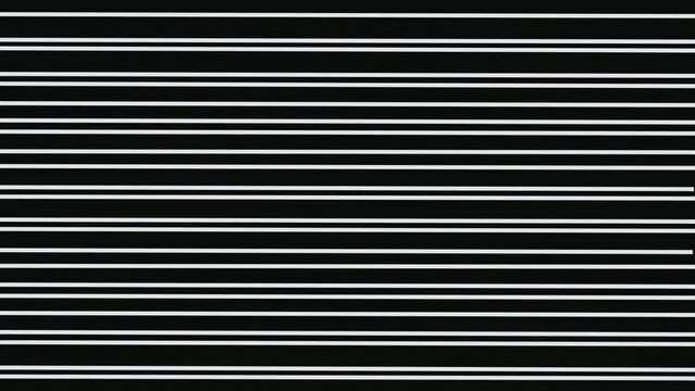 white horizontal lines moving pattern on black background simple plane straight lines animation