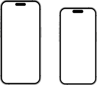 San Francisco, USA - September 07. 2022: Apple released its new iPhone 14 Pro and iPhone 14 Pro Max - mock up of the new mobile phones in vector art 