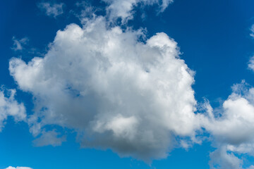 clouds on blue background