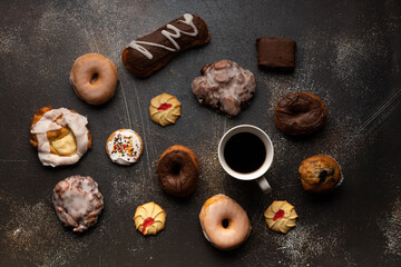 Obraz na płótnie Canvas donuts and coffee 