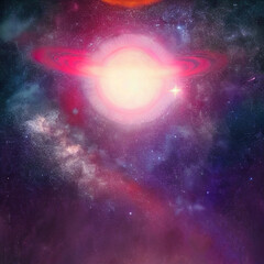 planet explosion in the universe