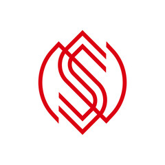 Monogram Initial Letter NS SN Logo Design. Business Initial Icon Vector