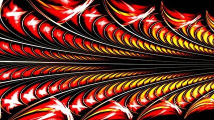 Symmetrical fractal flower, digital artwork for creative graphic