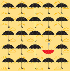 Fototapeta na wymiar umbrellas for rainy days on autumn or sunshine in the summer