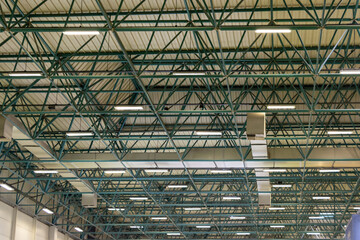 Modern building iron metal roof interior and ventilation system