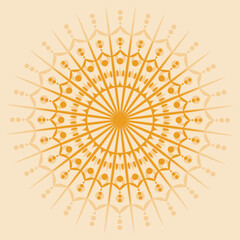 Fototapeta premium happy diwali ornamental indian mandala art style vector illustration