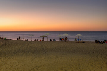 Sunset at the beach in Fortaleza Brazil